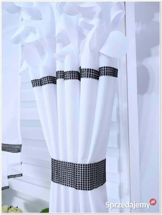 Zestaw do okna panel i zasłony FIRANKI Firany Łomża