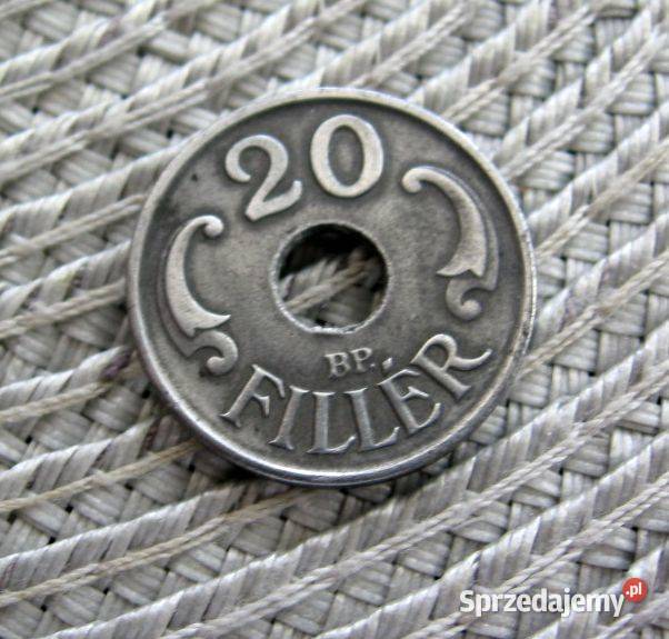 Węgry 20 Filler 1943r Cynk Numizmatyka Kalisz