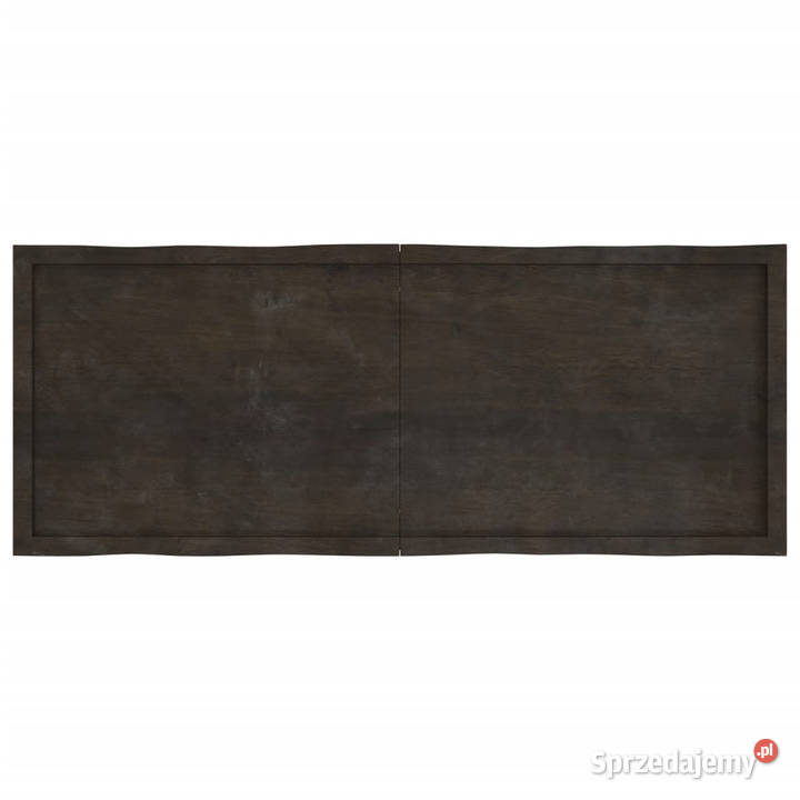 Blat ciemnobrązowy 160x60x24 drewno z naturalną Blaty Warszawa