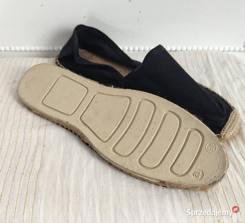 Czarne espadryle męskie 45 płócienne letnie buty inna zachodniopomorskie Szczecin