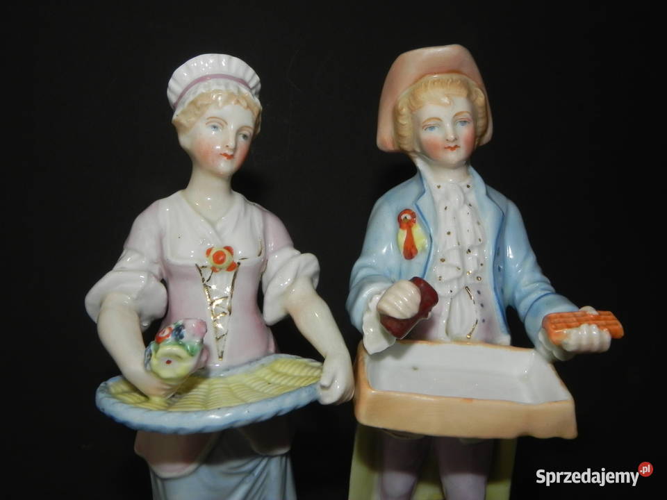 Porcelana stare figurki para sprzedawców wielkopolskie Środa Wielkopolska