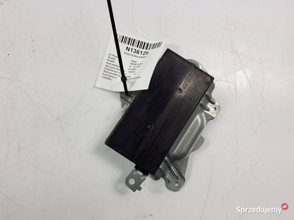 PODUSZKA AIRBAG PRAWA A2208600405 MERCEDES W220 kujawsko-pomorskie Lipno