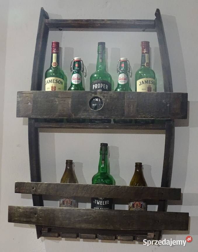 Stolik z przekładkami ze szpuli drewniany 60cm Malbork