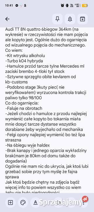 Audi TT 8N 364 napęd 4x4 mazowieckie Halinów