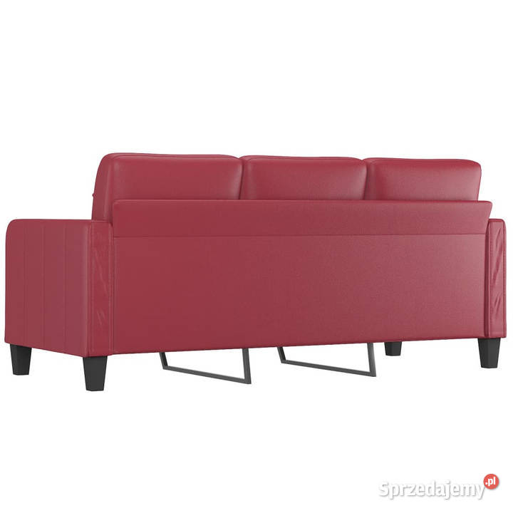 3osobowa sofa winna czerwień 180 sztuczna skóra Sofy i kanapy Warszawa