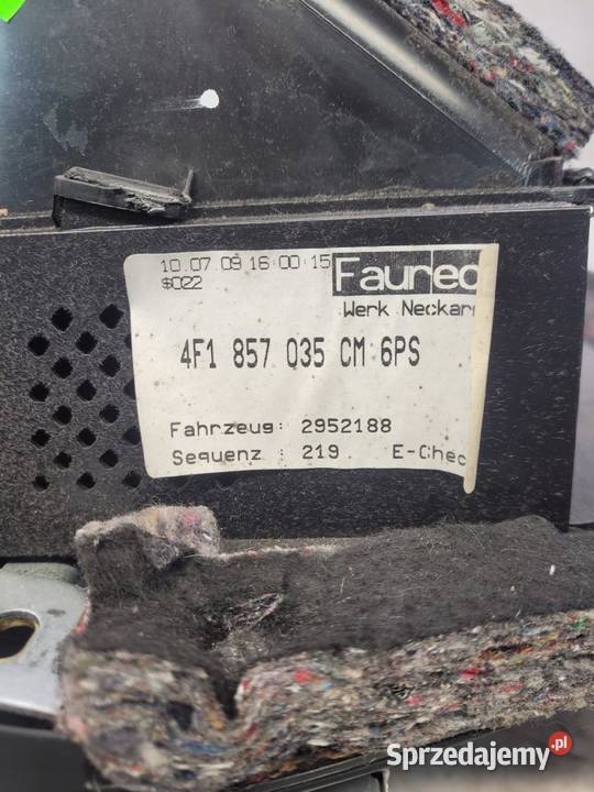 SCHOWEK PASAŻERA AUDI A6 C6 LIFT 4F1857035