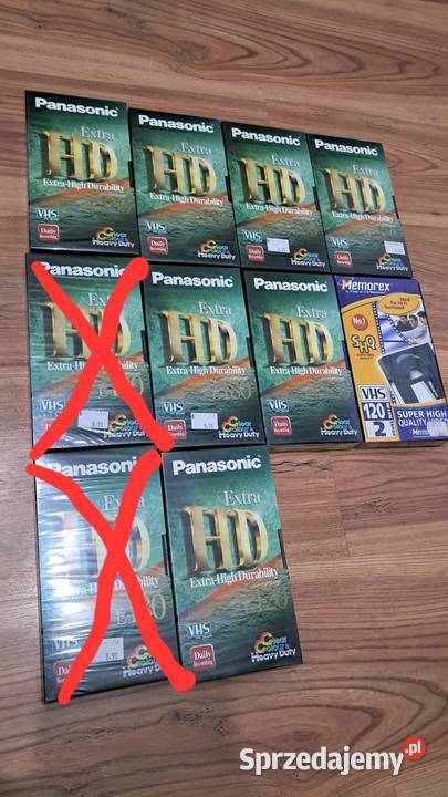 Nowe Kasety VHS HD E120 E180 Panasonic Ostatnie Świecie