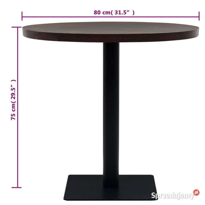 Stolik bistro z MDF stalowa podstawa 80x75 Stoły Warszawa