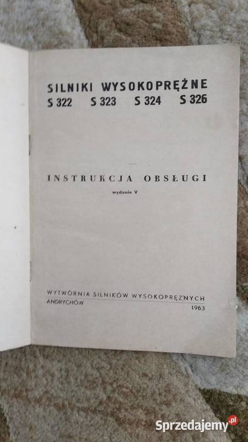 Instrukcja obsługi silniki ANDORIA S322 S323 Lublin