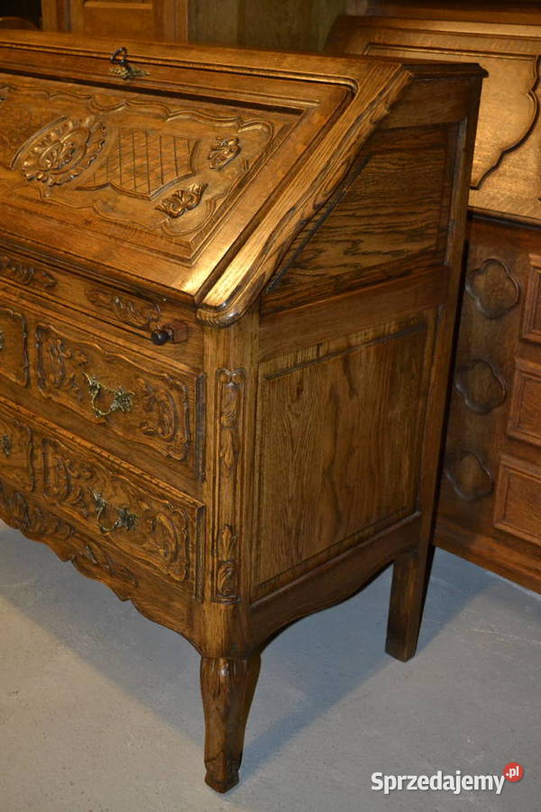 sekretarzyk ludwikowski lity dąb 2 Meble Będzin