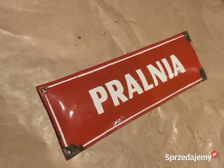 Tabliczka emaliowana PRL PRALNIA stan Słupsk sprzedam