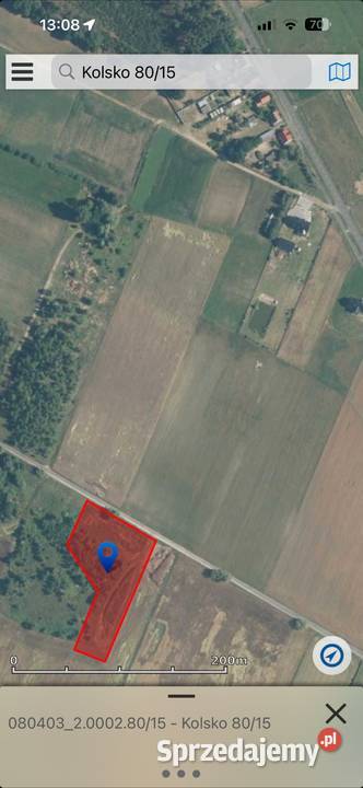 Działka drodze asfaltowej rolna Kolsko