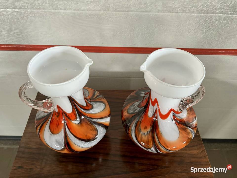 Para szkalnych wazonów włoskich Opaline Wrocław