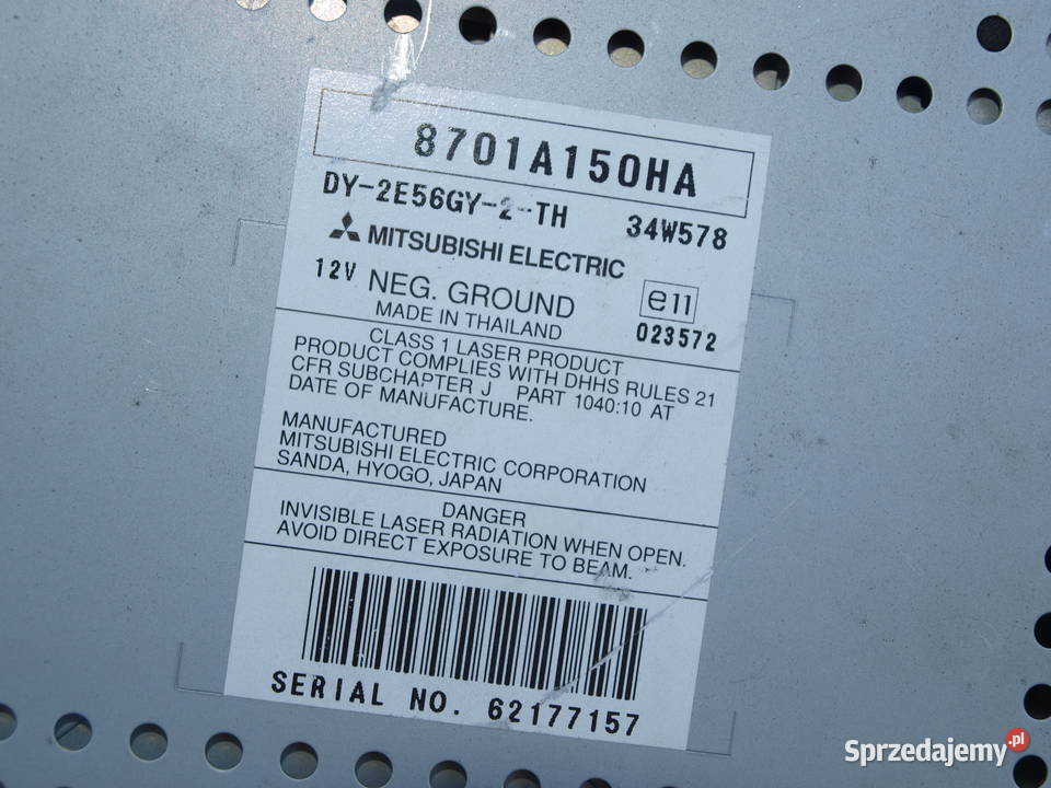 Mitsubishi Colt radio zmieniarka 6 CD 2004 2009r panele sterowania, przełączniki wielkopolskie Kalisz sprzedam