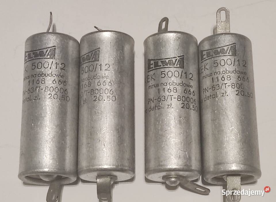 Kondensatory elektrolityczne ELWA 500uF12V Warszawa sprzedam