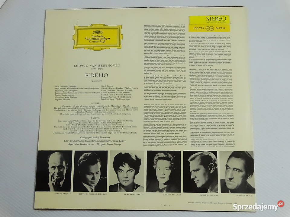 Płyta winylowa LP Beethoven Fidelio Deutsche lubelskie Biłgoraj