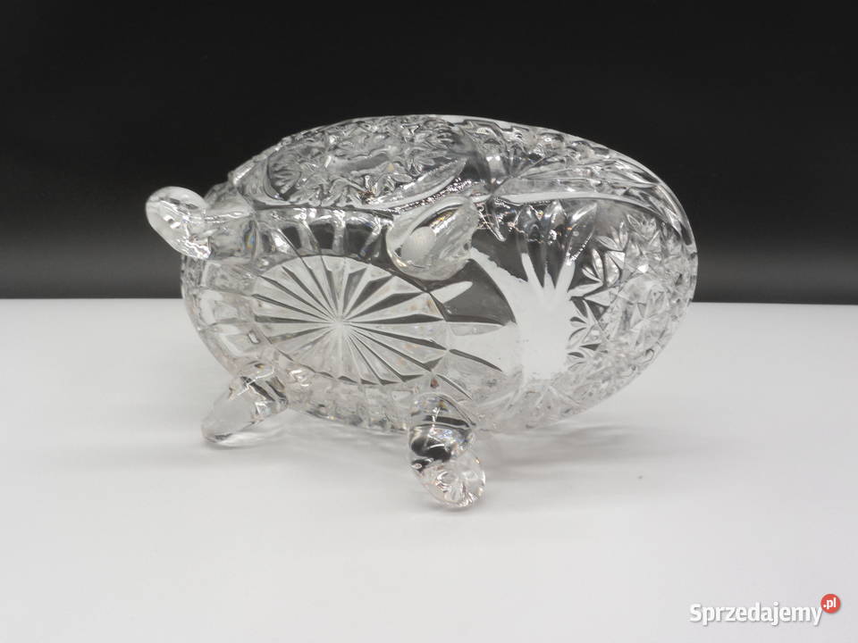 Kryształowa Żardiniera Gondola PRL na nóżkach Porcelana i szkło wielkopolskie sprzedam
