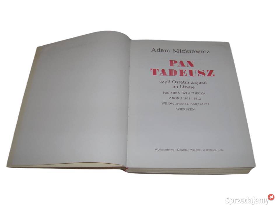 Adam Mickiewicz Pan Tadeusz Art 82K Pruszków