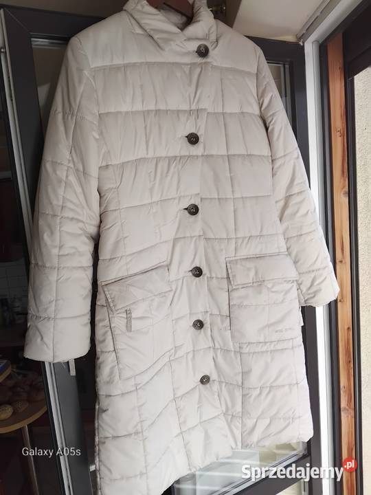 Długa kurtka kremowa Zimowa  Piaseczno