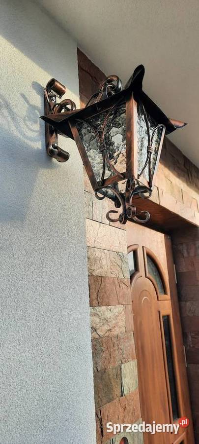 Kinkiet wiszący kuta lampa na taras lampa Wadowice