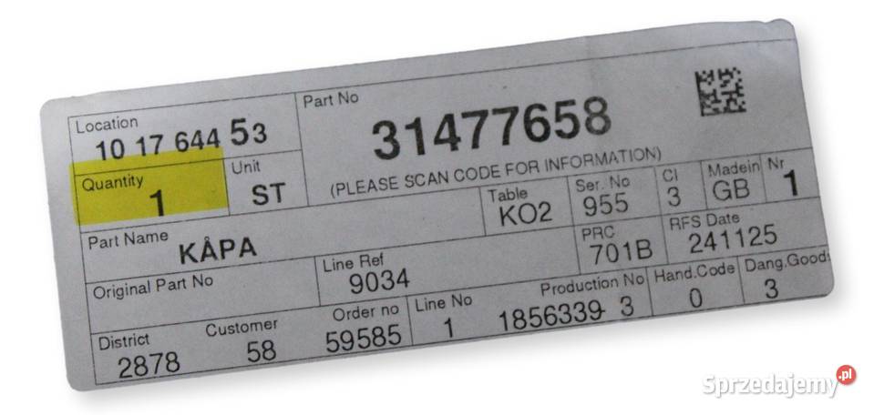 VOLVO C40 XC40 prawa obudowa podstawy lusterka Gadgety motoryzacyjne