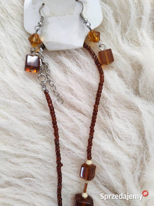 Zestaw Biżuterii Naszyjnik Kolczyki Vintage Jasło sprzedam