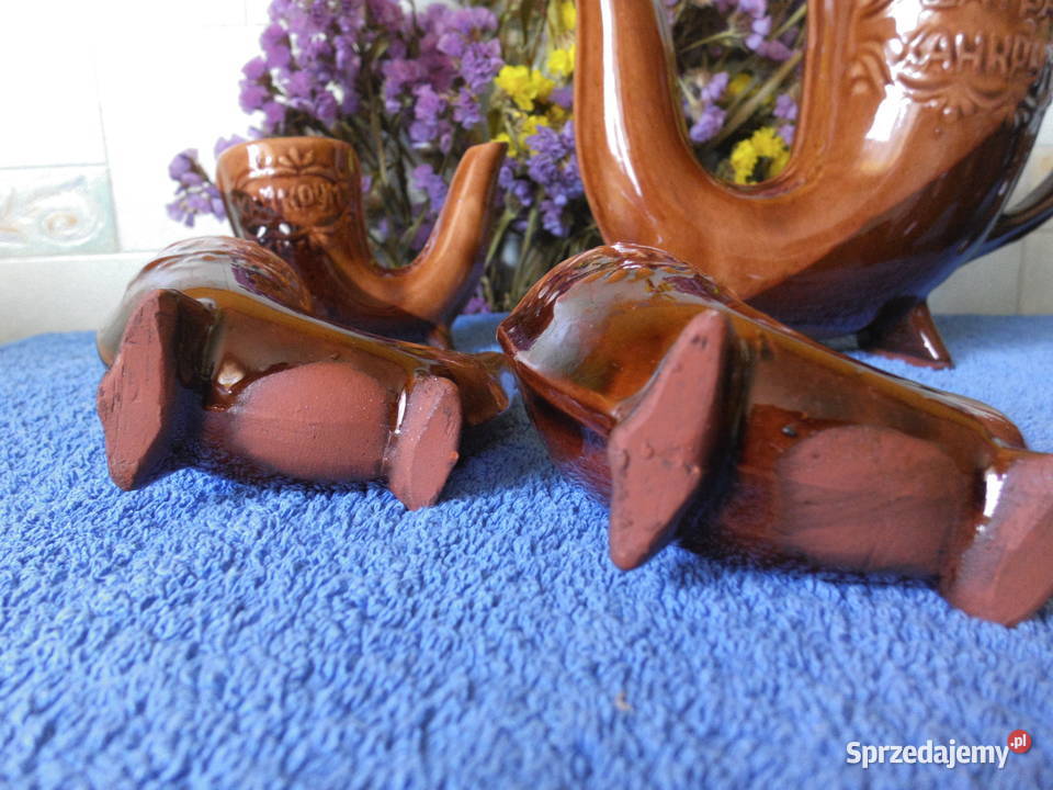 Ceramiczny zestaw z kieliszkami ROSJA wielkopolskie Raszków