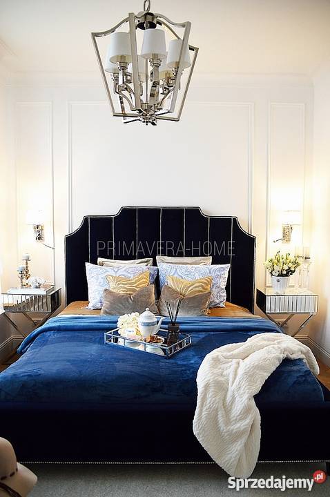 Łóżko nowojorskie glamour tapicerowane nowoczesne APOLLO