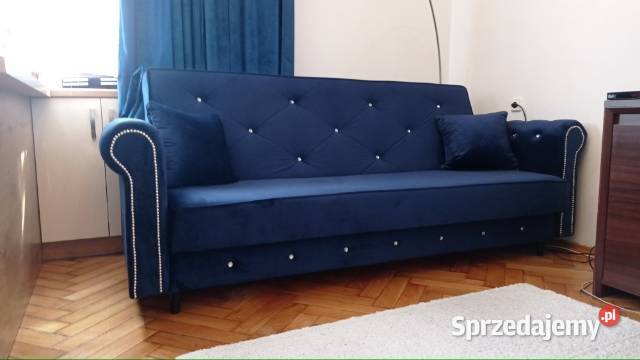 sofa rozkładana kanapa wersalka z kryształkami sprzedam