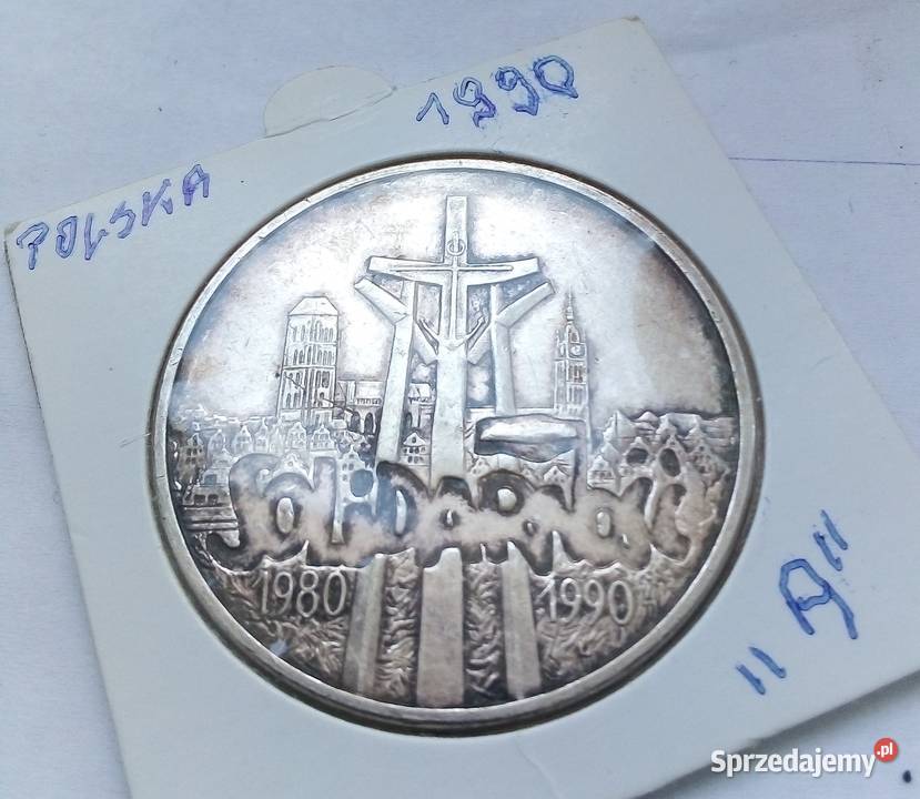 POLSKA100000 ZL1990 r SREBRO 999 TYPA