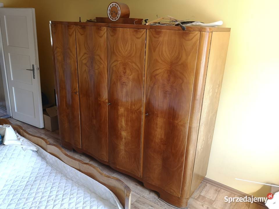Szafa orzech lata 60 Unikat mistrza stolarskiego 212.5cm Zabrze