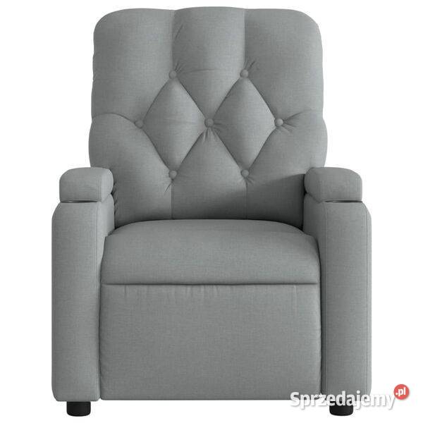 vidaXL Fotel rozkładany jasnoszarySKU372479 Dom i Ogród Warszawa