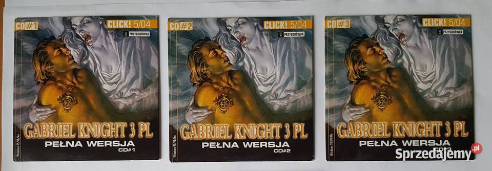 3 płyty CD z grą gra GABRIEL KNIGHT Złotniki