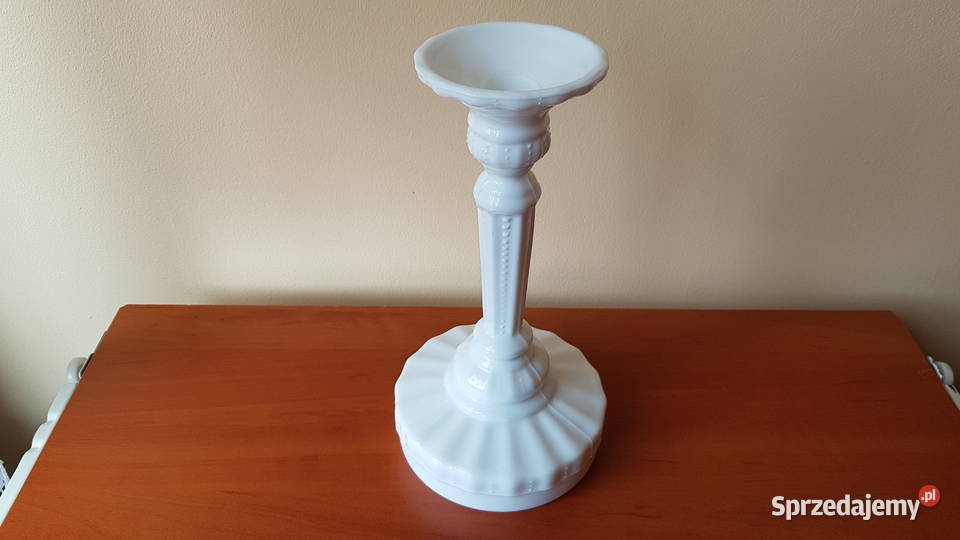 Kolumnowy świecznik lattimo kat 1155 lichtarz Porcelana i szkło