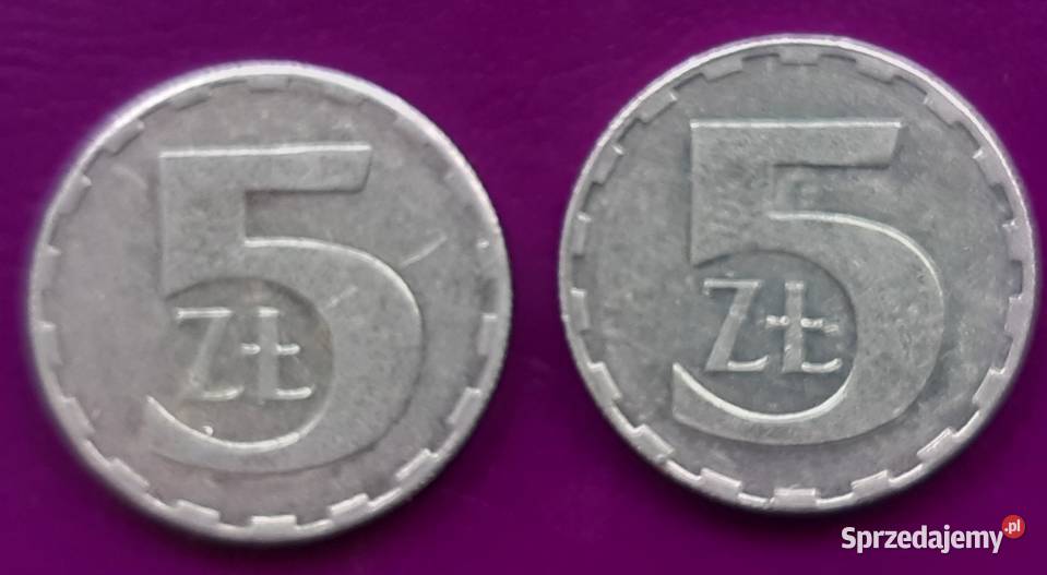 2 Monety PRL 5 ZŁOTYCH 19891990 Piękne Oryginały Pruszków sprzedam