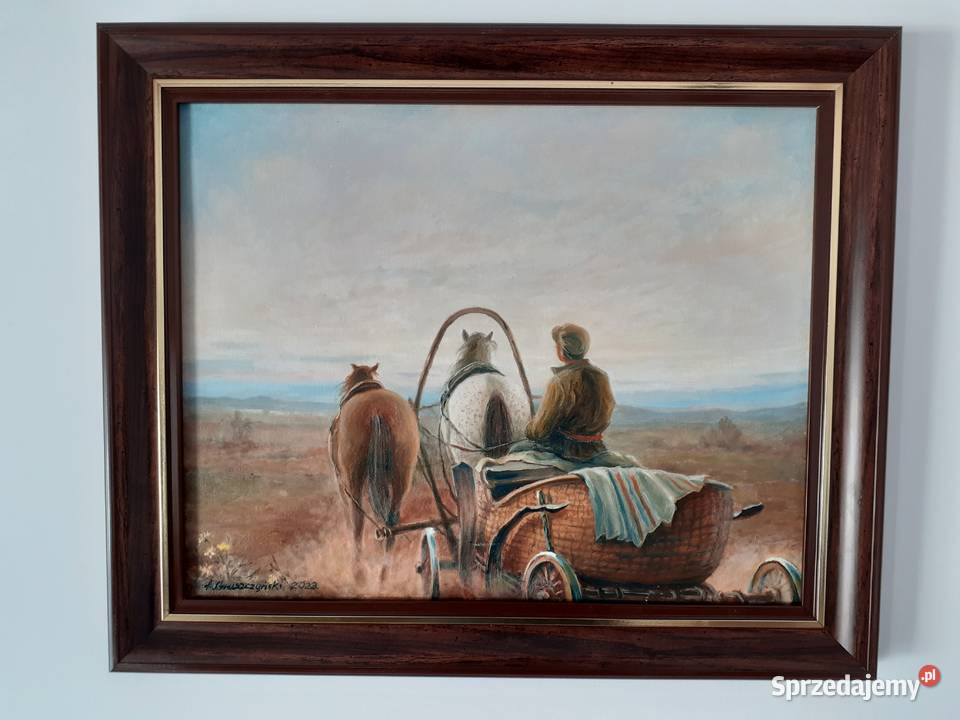 Obraz olejny Bryczka z Kresówkopia Kielce