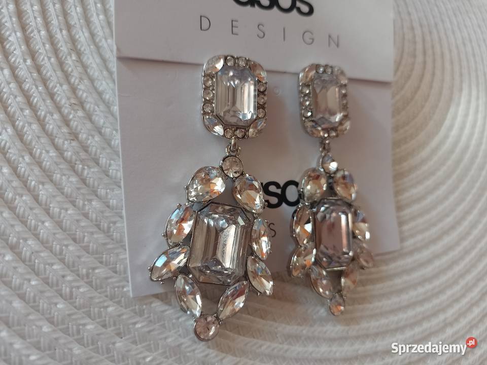 ASOS Długie Bogato zdobione kolczyki ślubne z Kraków
