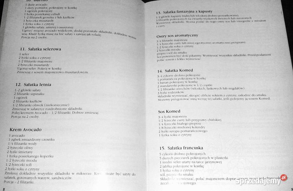 Sałatki zdrowia Maja Błaszczyszyn Rok wydania 1991 Chełm