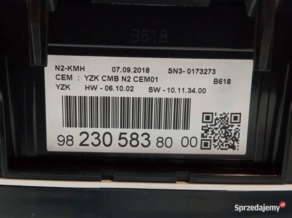 LICZNIK 9823058380 12 THP Citroen C3 III