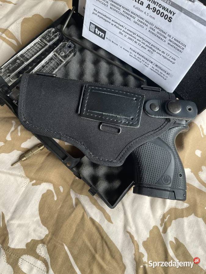 Wiatrówka pistolet Beretta A9000S 45 mm nabój Luboń