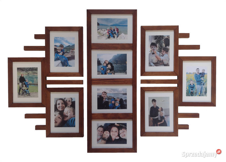 Drewniana Multirama Ramka na 10 zdjęć 15X21 Kraków sprzedam