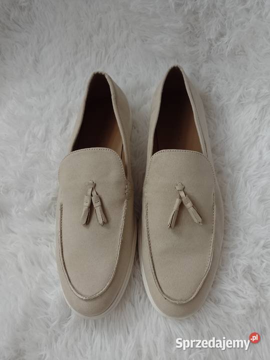 4511 SEQWL Szare mokasyny loafersy z Londynu Kraków