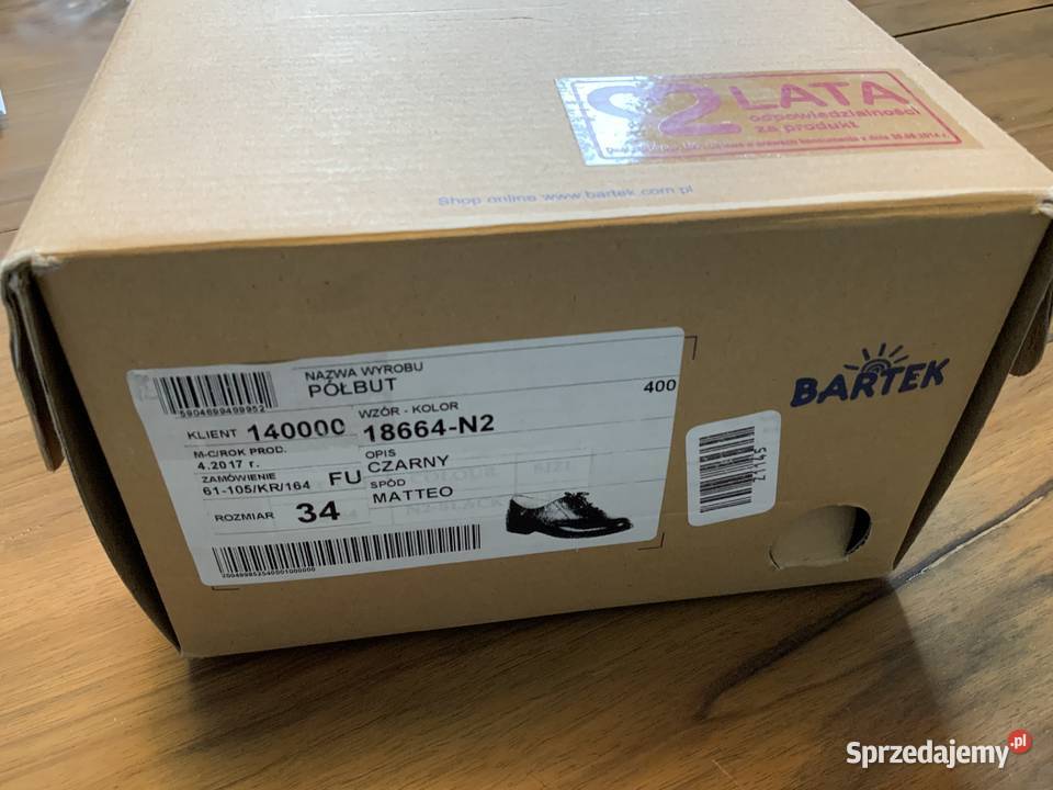 Buty wizytowe firmy Bartek 34 śląskie Ruda Śląska