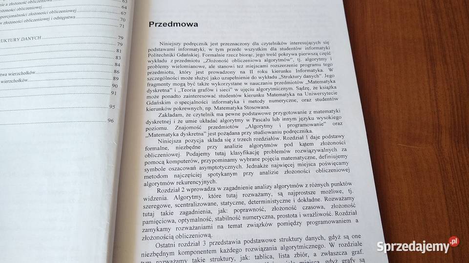 Łagodne wprowadzenie do analizy algorytmów Marek pomorskie