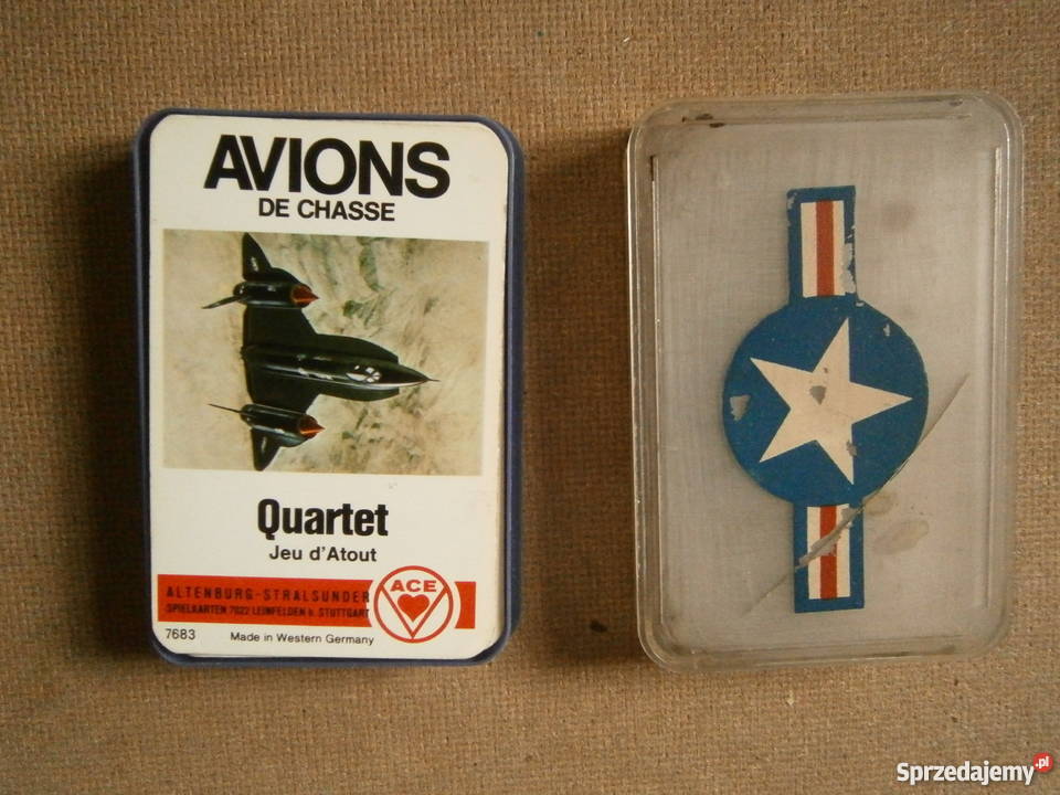 Karty do gry ze zdjęciami samolotów Avions de Kraków