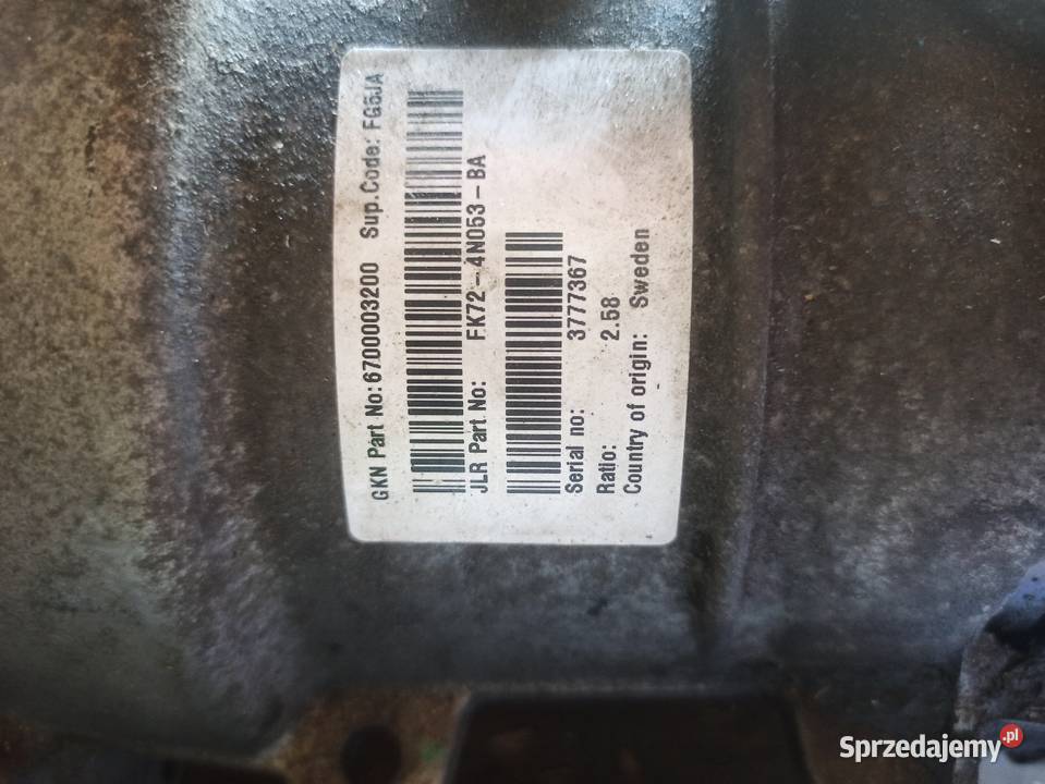 Evoque tylny mostdyfer EJ324C170BA EJ324C170BA