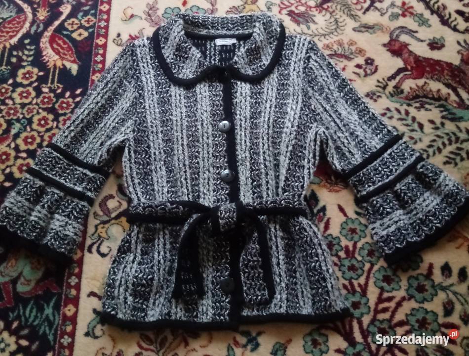 Wełniany sweterkardigan na guziki L Łódź