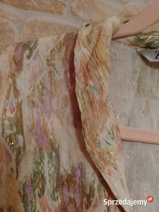 34XS ZARA Ekskluzywna Bluzka ze złotą nitką z Kraków