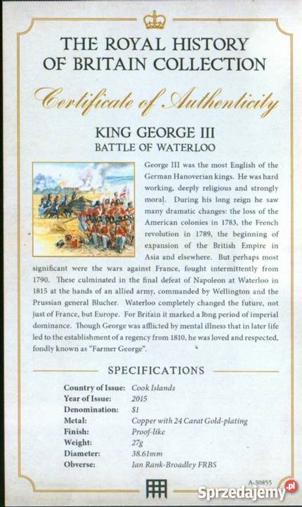 Anglia moneta okolicz kolekcj 2015