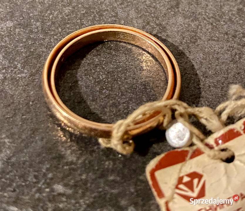 Obrączki Vintage z prawdziwego złota Miedziany złoto Obrączki Gdańsk